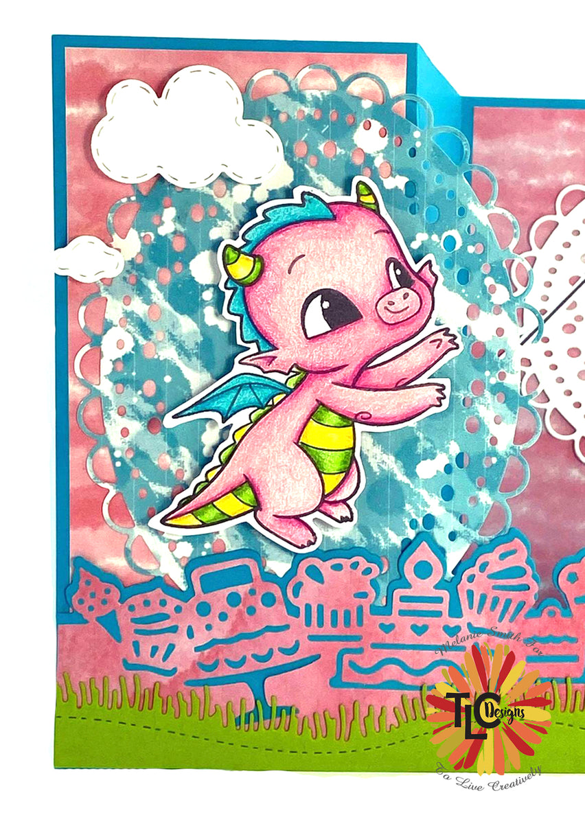 Z Fold Card Featuring TLC Stamps, Dies, and Papers! TLC Designs