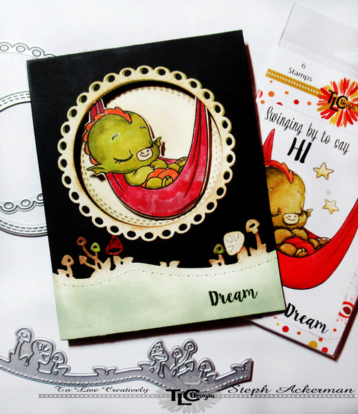 Happy Dragonfly Circle Die