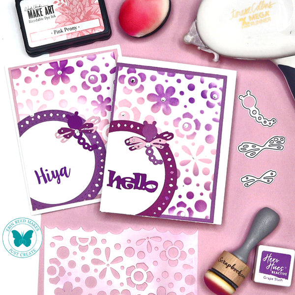 Happy Bloom Day & Clouds Stencil