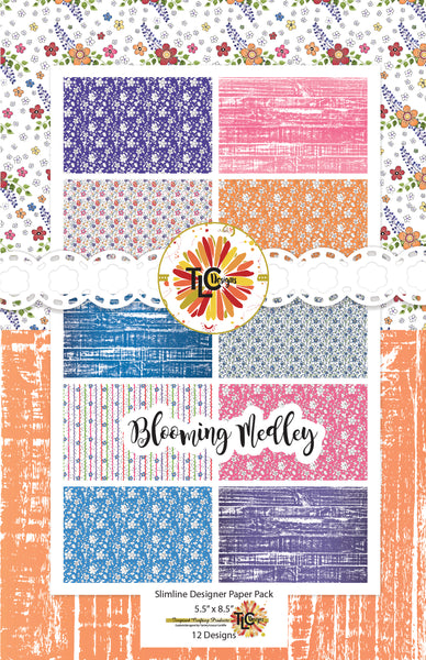 Blooming Medley Slimline Stock Paper Pack