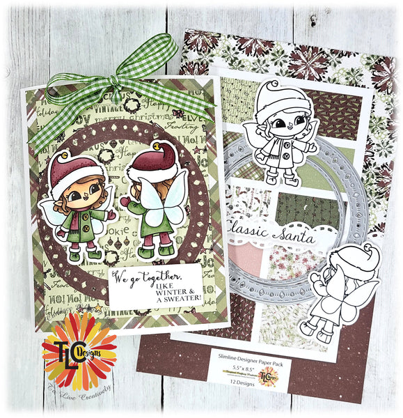 Classic Santa Slimline Stock Paper Pack