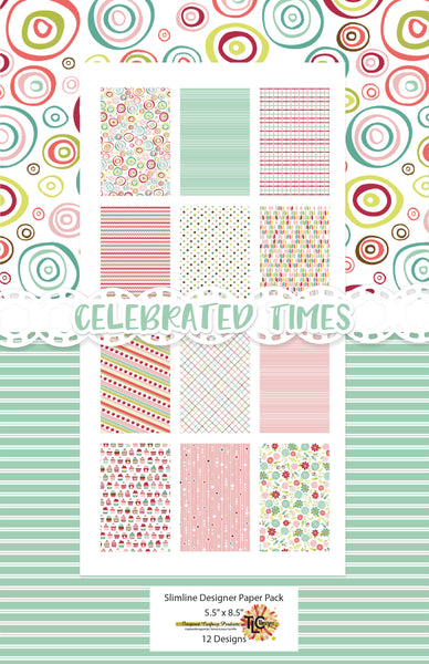 Celebrated Times Slimline Stock Paper Pack
