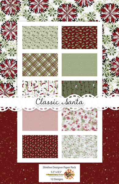 Classic Santa Slimline Stock Paper Pack