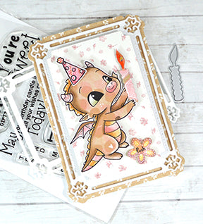 Happy Dragon Stamp with the EZ-light up mechanism from TLC Designs