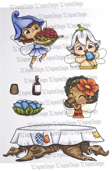 Foraging Fairies Digital Stamp Set