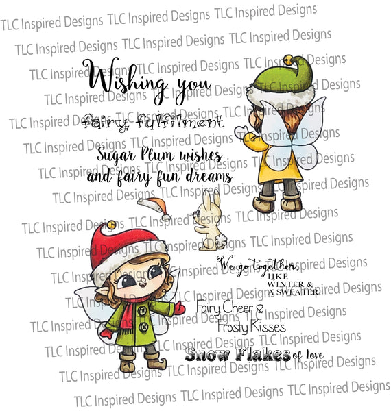 Frosty Fairies Digital Stamp Set