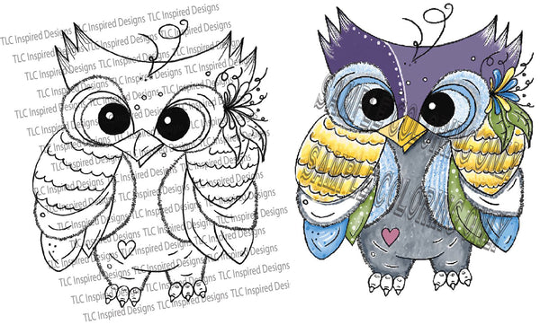 This is the backer card for the digital stamp called Gazing Gabe available at TLCDesigns.shop