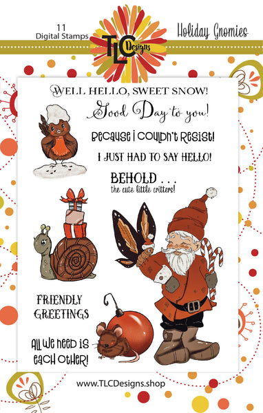 Holiday Gnomies Digital Stamps