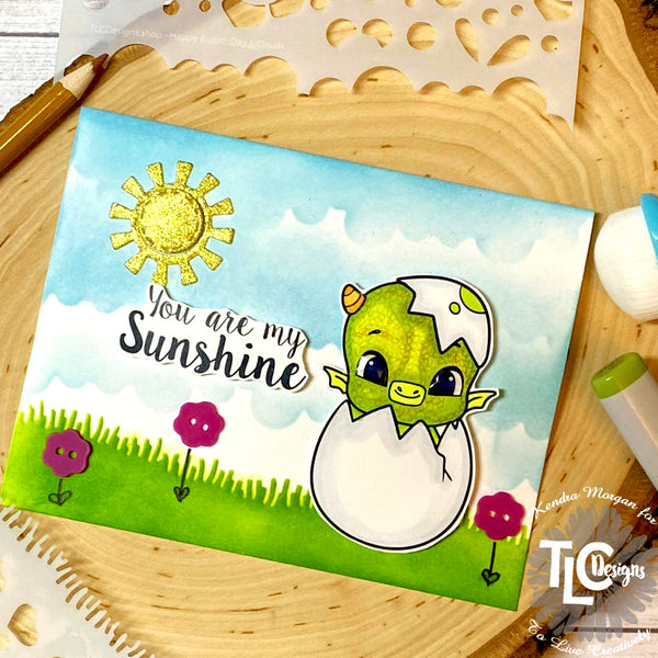 Happy Bloom Day & Clouds Stencil