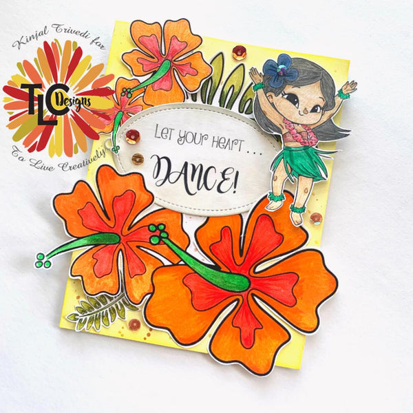 Hula Hello Digital Stamp Set