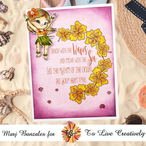 Hula Hello Digital Stamp Set