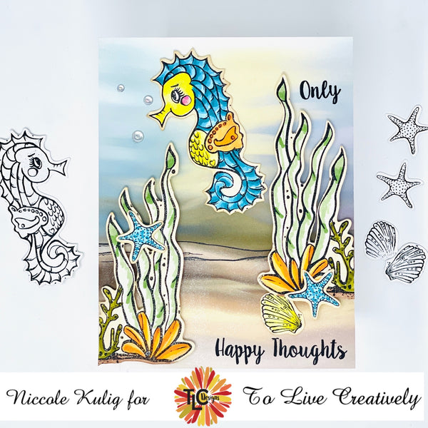 Sea Scene Digital Paper Pack 6"x6"