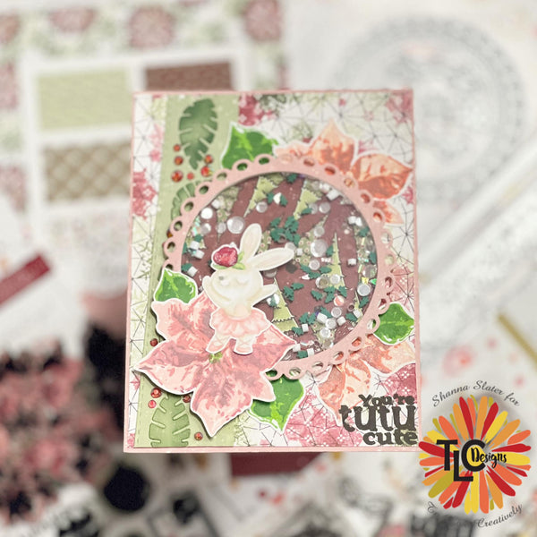 Winter Florals & Snowflake Border Stencil