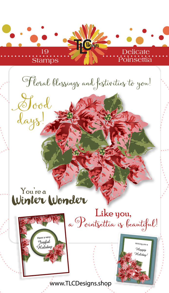 Delicate Poinsettia Stamps TLC Designs