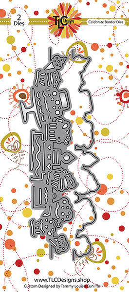 This is a picture of the Celebrate Border Dies product from TLCDesigns.shop