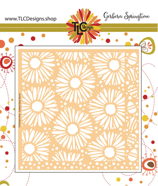 Gerbera Springtime Stencil