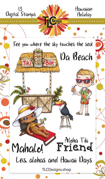 Hawaiian Holiday Digital Stamp Set