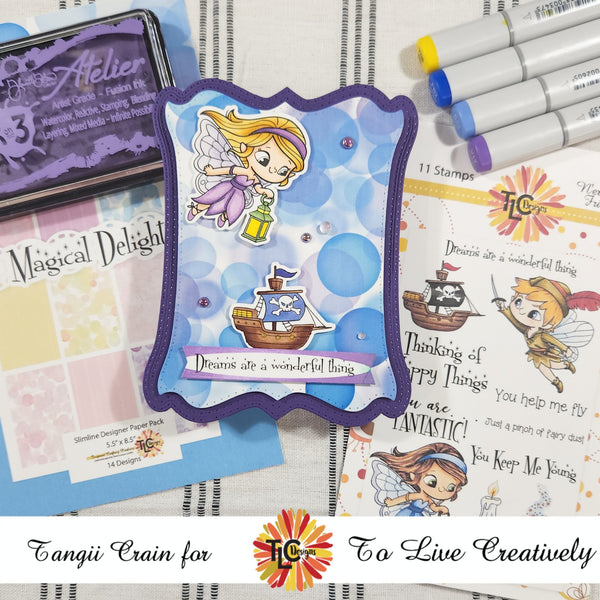 Magical Delight Slimline Digital Paper Pack