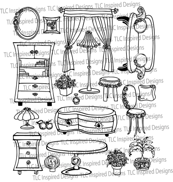 Furniture Staples Digital Stamp Set