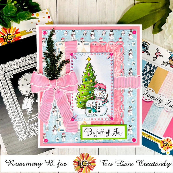 Snow Family Fun Slimline Stock Paper Pack