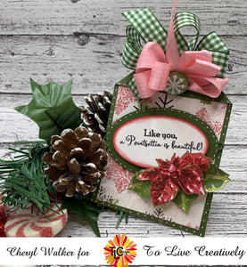 Beautiful Poinsettia tag