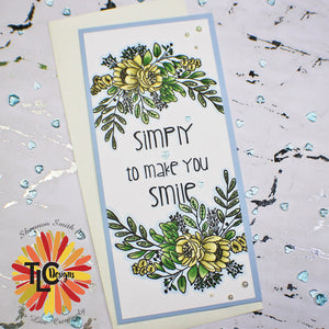 Happy Bouquet Digi Stamp Set - Mailing Cards With Embellishments