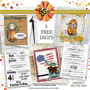 It's all about the FREEBIES at TLCDesigns!