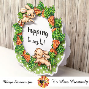 Carrot wreath card