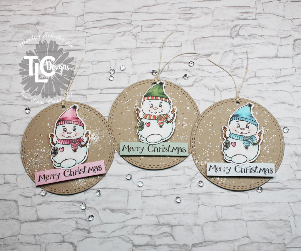 Snow Family Holiday Tags
