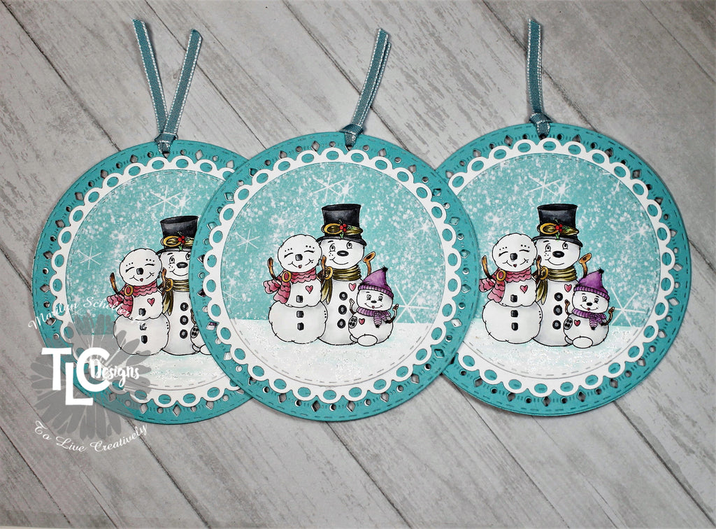 Snow Family Holiday Tags