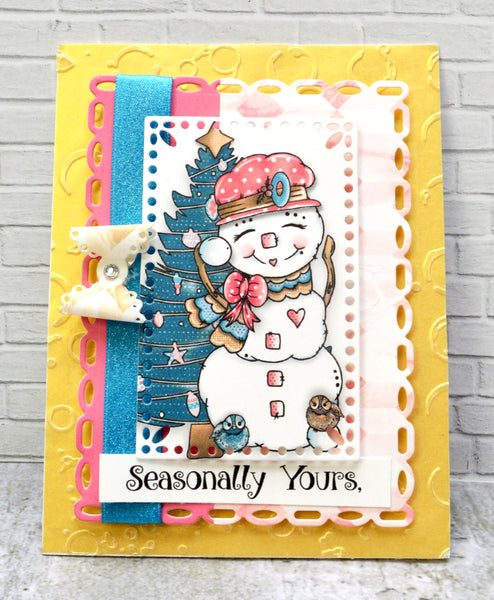 Snow Family Fun Tree Digital Stamp Set