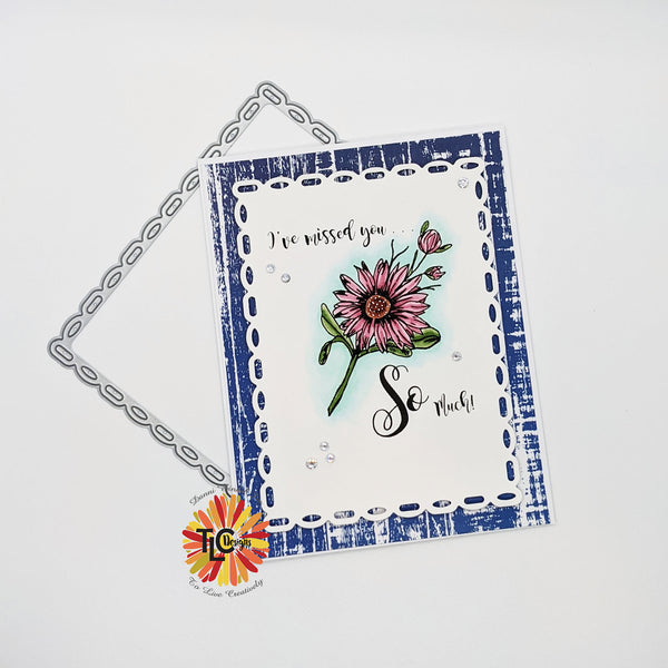 It's a one stem wonder designed on this adorable wood grained designer paper from the Blooming Medley paper pack available exclusively at TLC Designs paper crafting store.