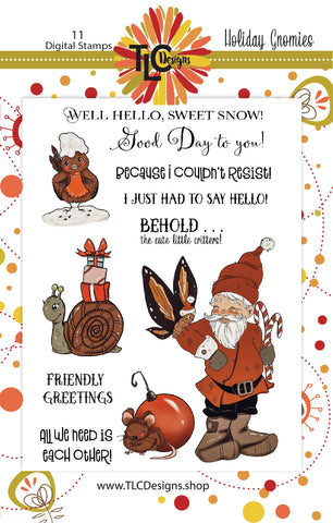 Holiday Gnomies Digital Stamps