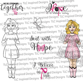 this is the png watermarked picture of the Ink me in pink digital stamp set with sentiments available as a freebie from TLCDesigns.shop