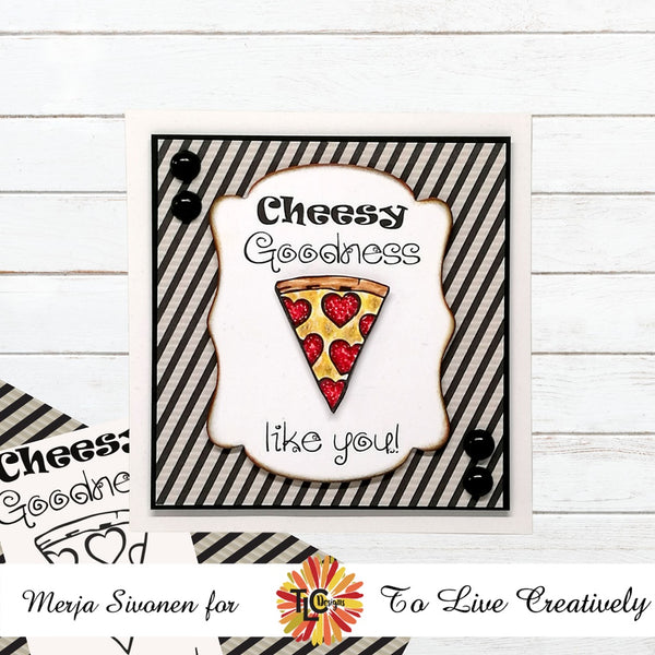Pizza Party Slimline Digital Paper Pack