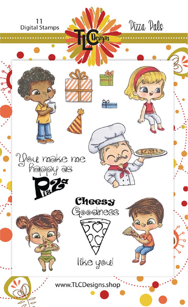 Pizza Pals Digital Stamps