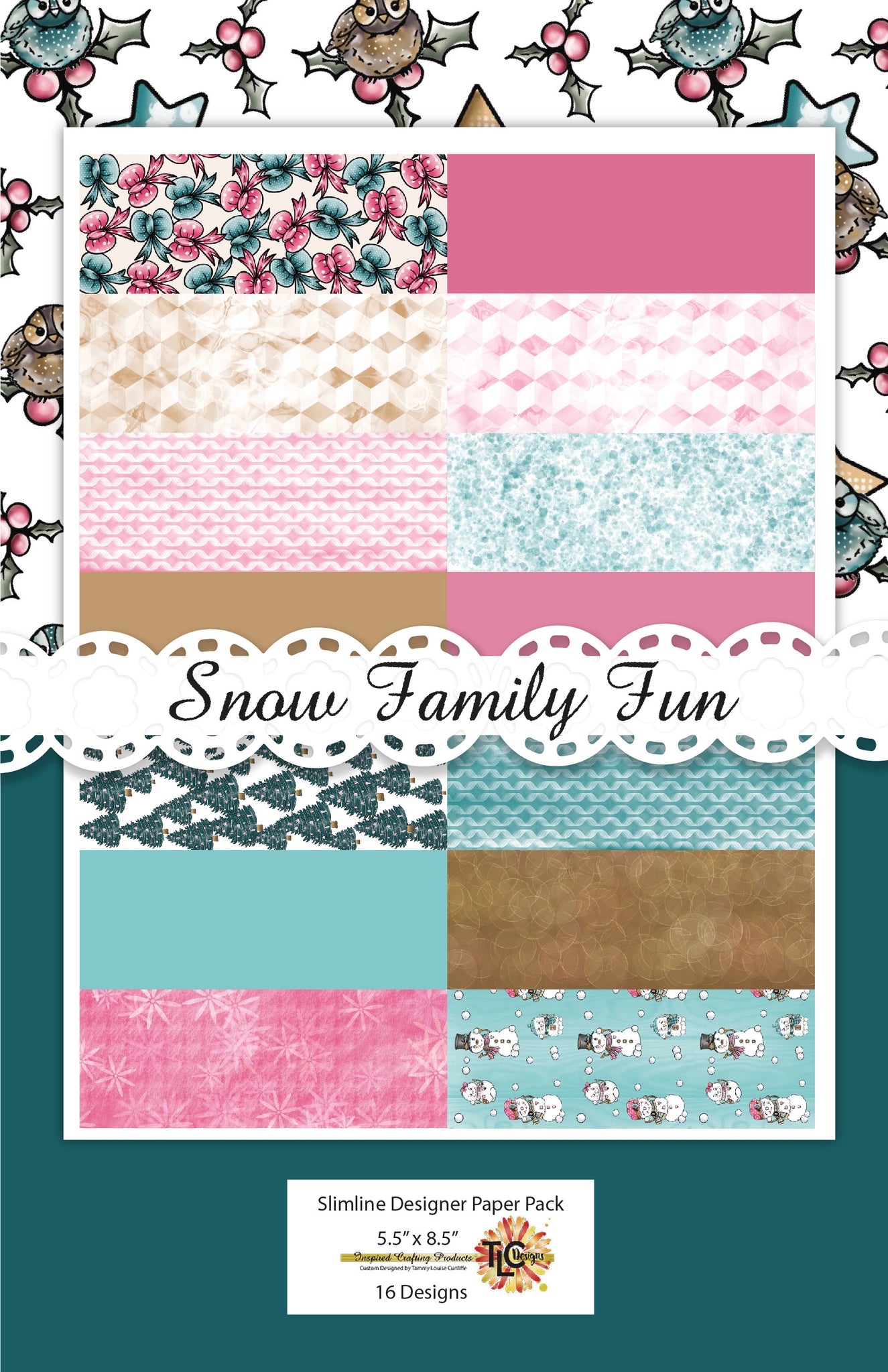 Snow Family Fun Slimline Stock Paper Pack