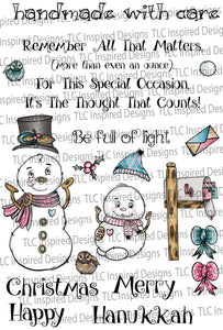 It's a holiday dream to have this 19 piece digital stamp set from TLCDesigns.shop.  All of these colors are non traditional but very popular this year!  These stamps are sure to be easy and fun to create with.