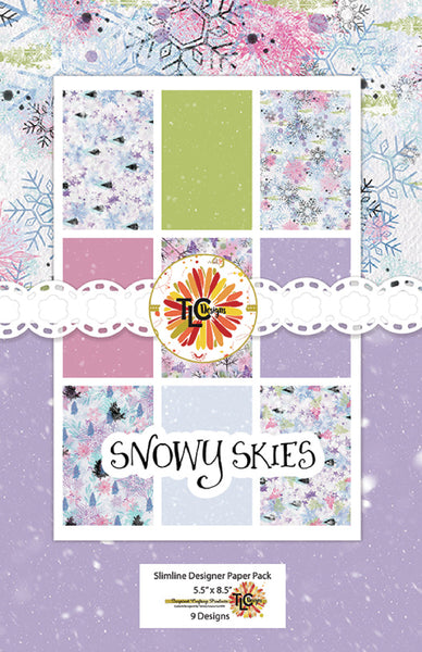Snowy Skies Slimline Digital Paper Pack