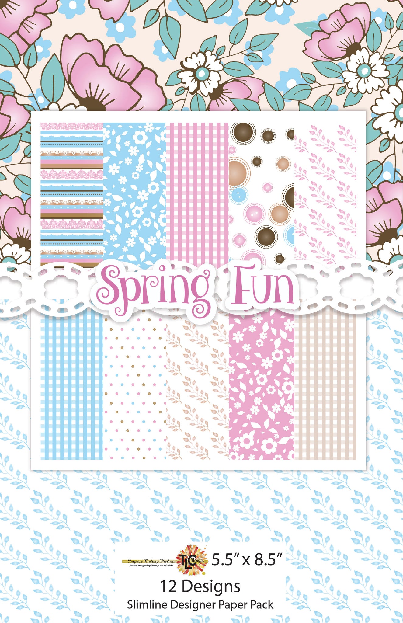 Spring Fun Slimline Digital Paper Pack