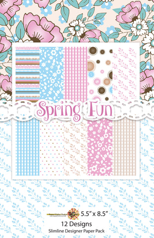 Spring Fun Slimline Digital Paper Pack