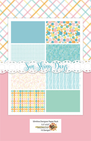 Sun Shiny Days Slimline Digital Paper Pack