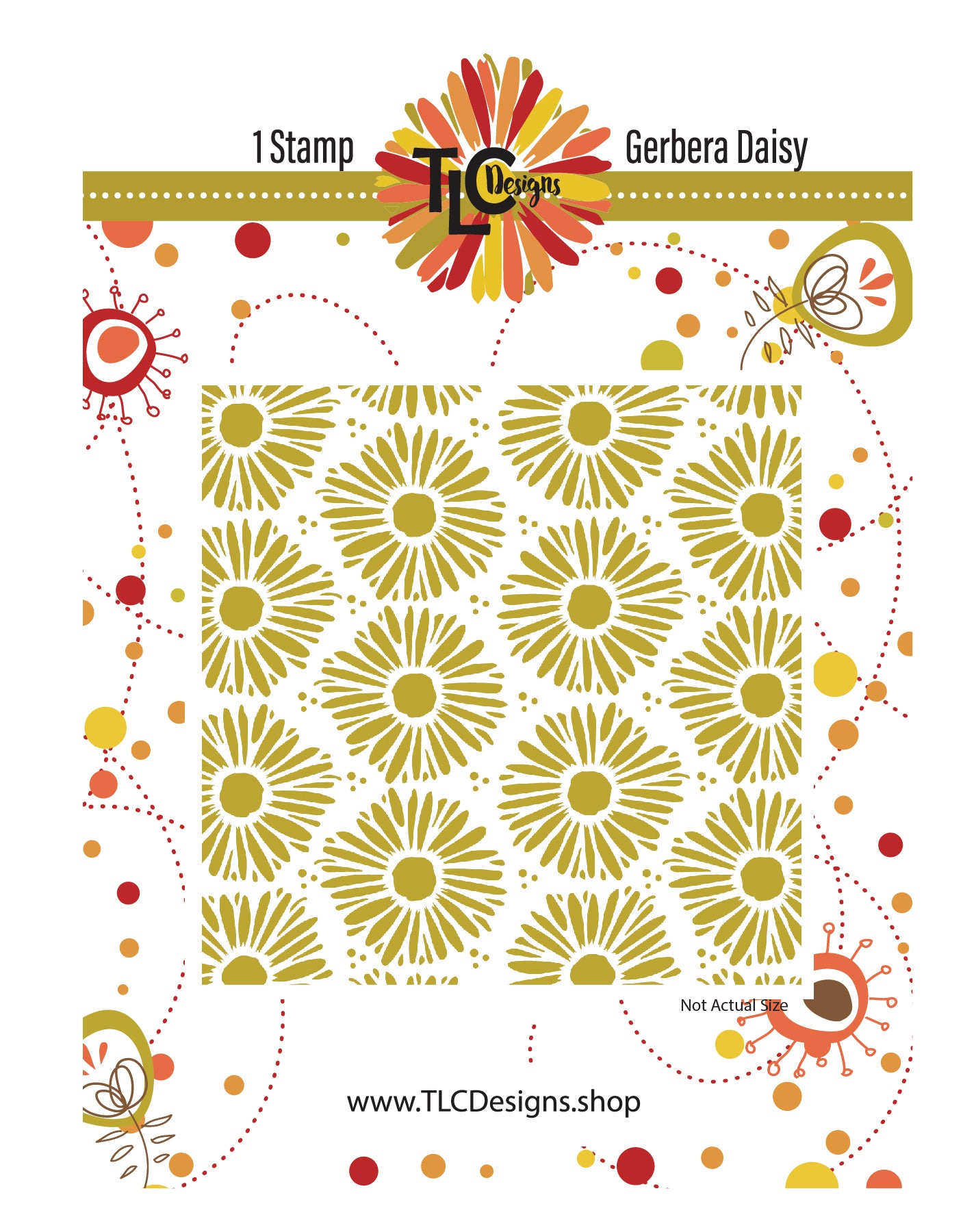 Gerbera Daisy Background Stamps