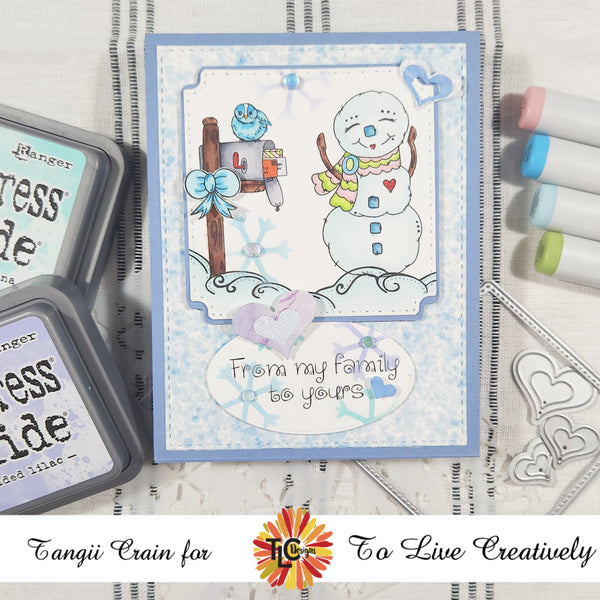 Snow Family Fun Mail Digital Stamps