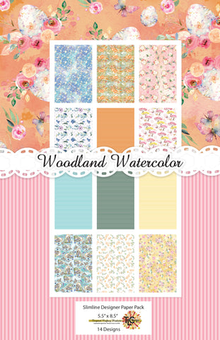 Woodland Watercolor Slimline Stock Paper